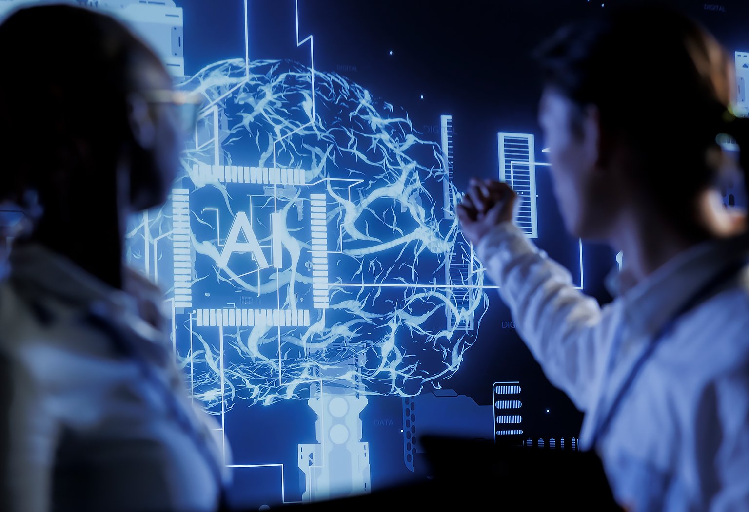 AI prospect research dashboard analyzing client data and targeting insights